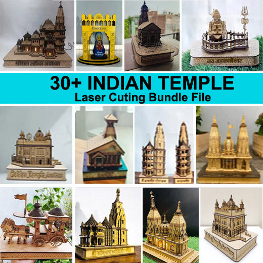 30+ Indian Temple Laser Cutting Files Bundle – Exquisite Designs for Precision Crafting